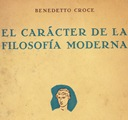 El carácter de la filosofía moderna vignette