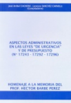 Aspectos administrativos en las leyes de urgencia y de presupuesto (nos. 17243 - 17292 - 17296) vignette