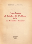 Contribución al estudio del problema de las ex colonias italianas vignette