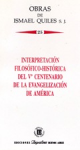Interpretación filosófico-histórica del Vº centenario de la evangelización de América vignette