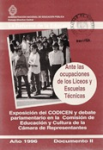 Ante las ocupaciones de los liceos y escuelas técnicas : exposición del Codicen de la Anep ante la Comisión de Educación y Cultura de la Cámara de Representantes. vignette