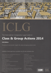 The international comparative legal guide to, class & group actions 2014. A practical cross-border insight into class and group actions work vignette