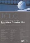 The international comparative legal guide to, international arbitration 2013. A practical cross-border insight into international arbitration work vignette