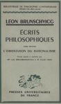 Écrits philosophiques. L'orientation du rationalisme vignette