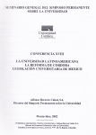La universidad latinoamericana. La reforma de Córdoba. Legislación universitaria de México vignette