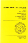 Selected decisions and selected documents of the international monetary fund vignette