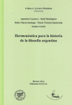 Hermenéutica para la historia de la filosofía Argentina vignette