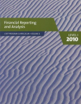 Financial reporting and analysis vignette