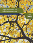 Corporate finance and portfolio management vignette