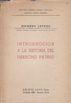 Introducción a la historia del derecho patrio vignette