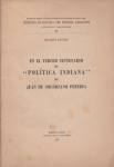 En el tercer centenario de "Política indiana" de Juan de Solórzano Pereira vignette