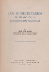 Los subsecretarios de Estado en la constitución nacional vignette