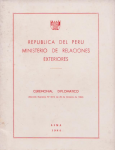 Ceremonial diplomático (Decreto Supremo n° 0014 de 29 de octubre de 1984) vignette