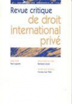 Revue Critique de Droit International Privé vignette